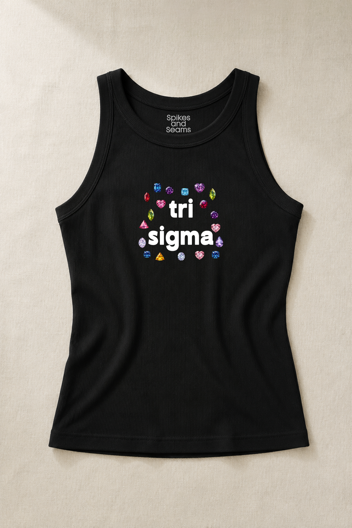 Gems Charcoal Sorority Tank - Tri Sigma