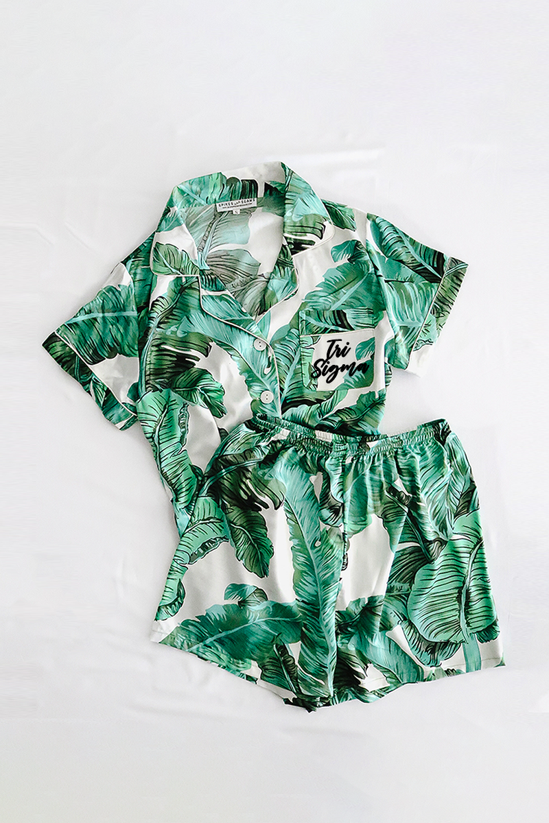 Script Font Banana Leaf Pajamas - Tri Sigma