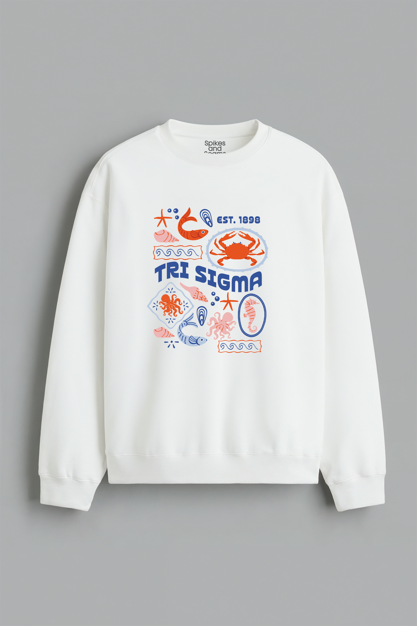 Sorority Ocean Crewneck - Tri Sigma - Spikes and Seams Greek