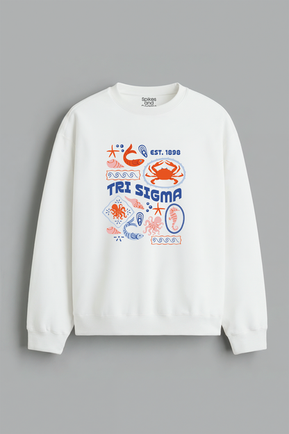 Sorority Ocean Crewneck - Tri Sigma - Spikes and Seams Greek
