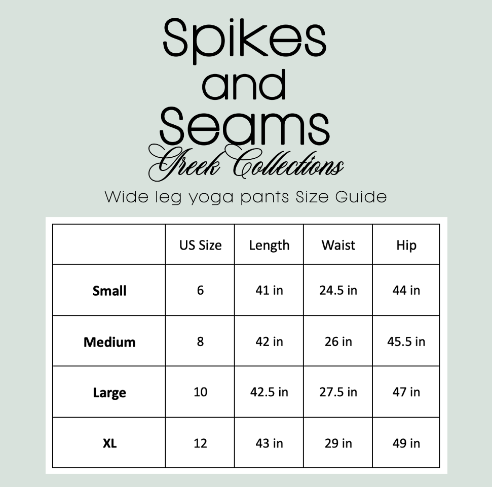 Greek Letter Yellow Yoga Pants - Zeta Tau Alpha - Spikes and Seams Greek