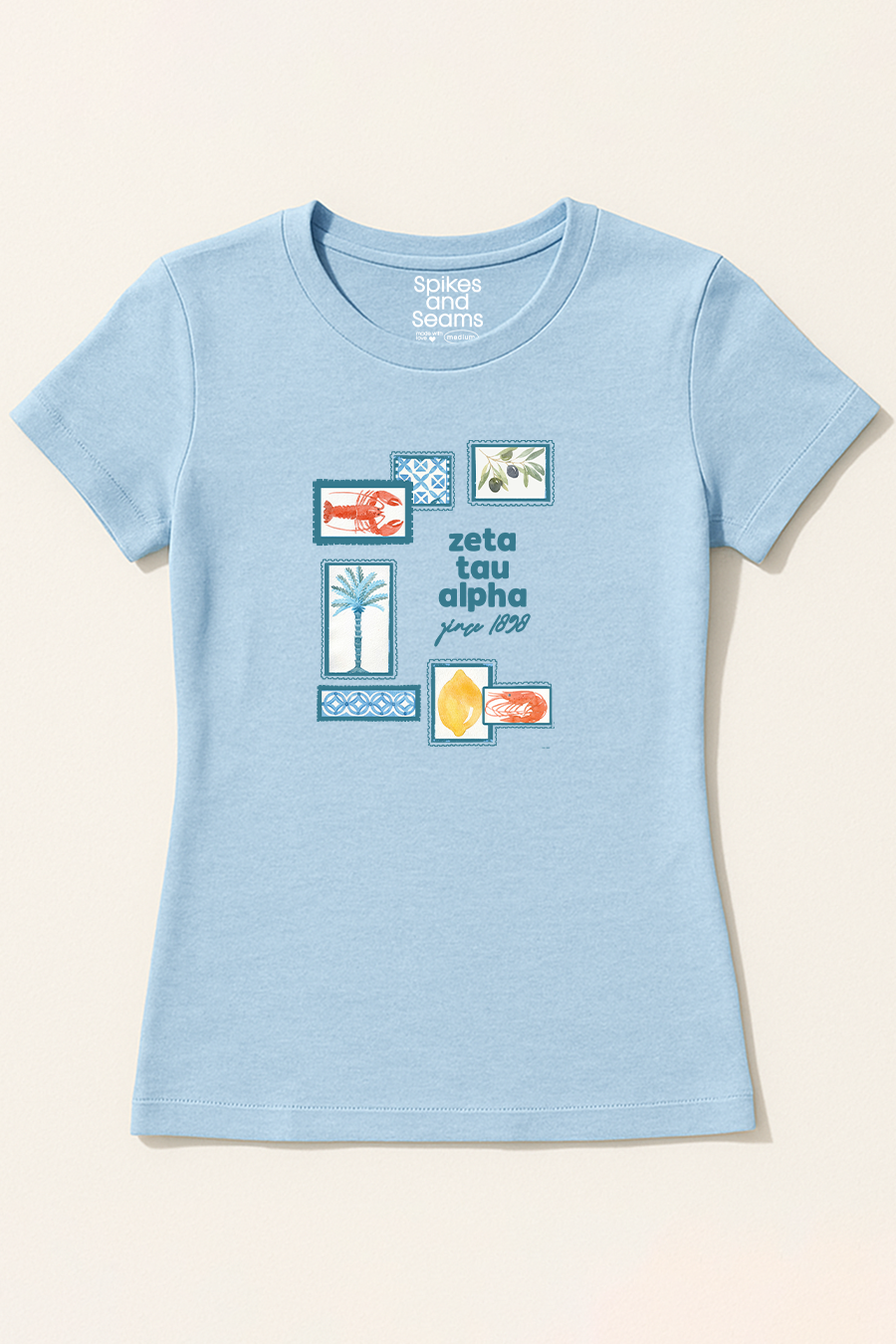Light Blue Mediterranean Tee - Zeta Tau Alpha