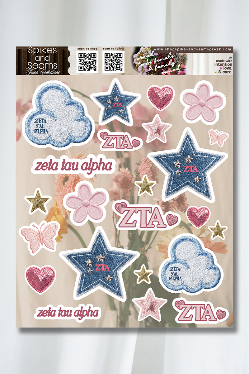 Sorority Sticker Sheet #23 - Spikes and Seams Greek