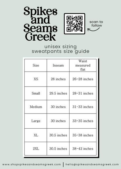 Purple with Purple Text sweatpants - Chi Omega