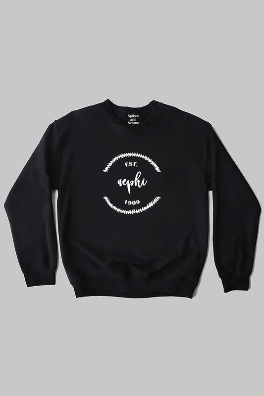 Wreath sweatshirt - AEPhi - Spikes and Seams Greek