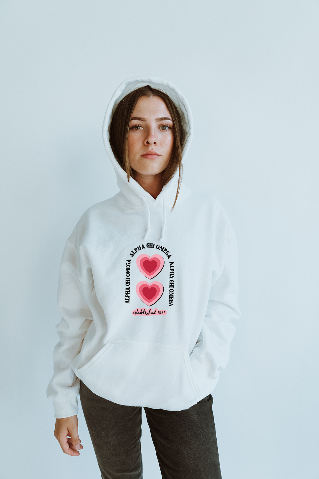 Heart Arches hoodie - Alpha Chi Omega