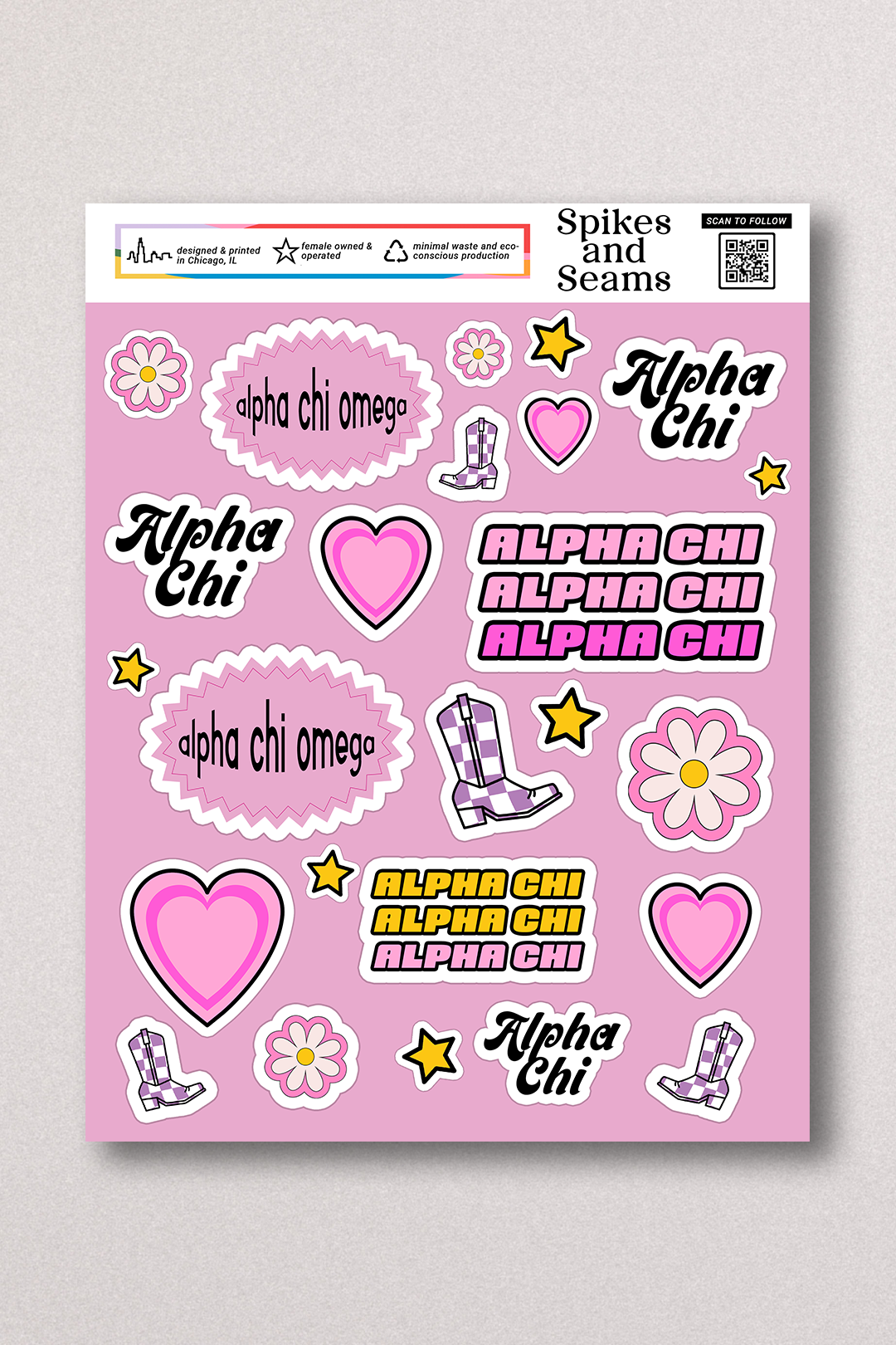 Sticker Sheet #12 - Alpha Chi Omega