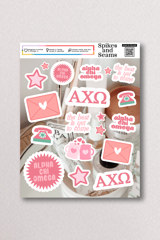 Sorority sticker set #17 - Spikes and Seams Greek