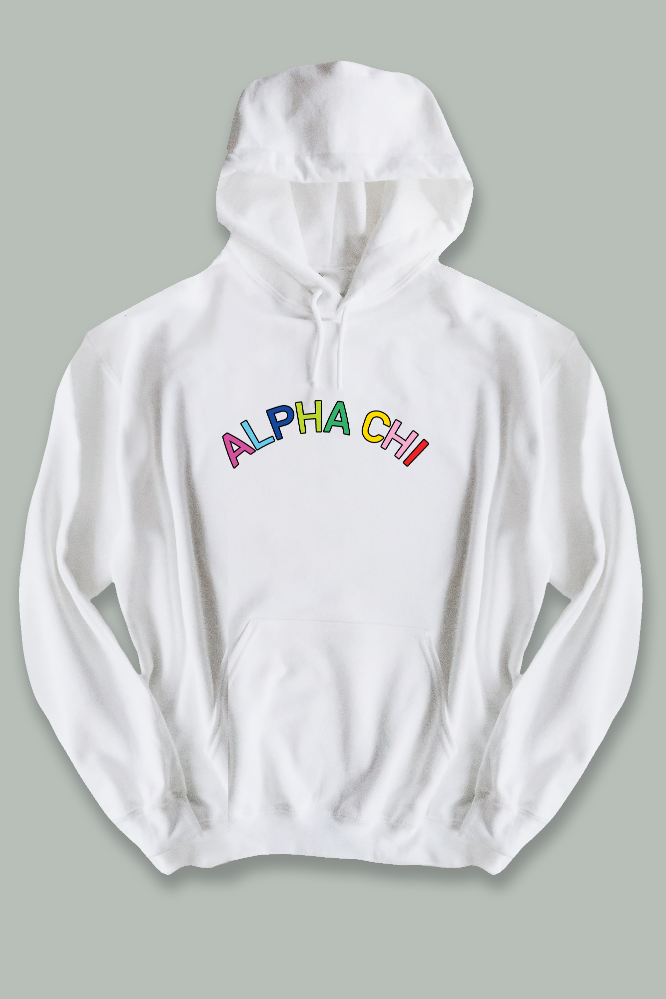 Colorful text hoodie - Alpha Chi