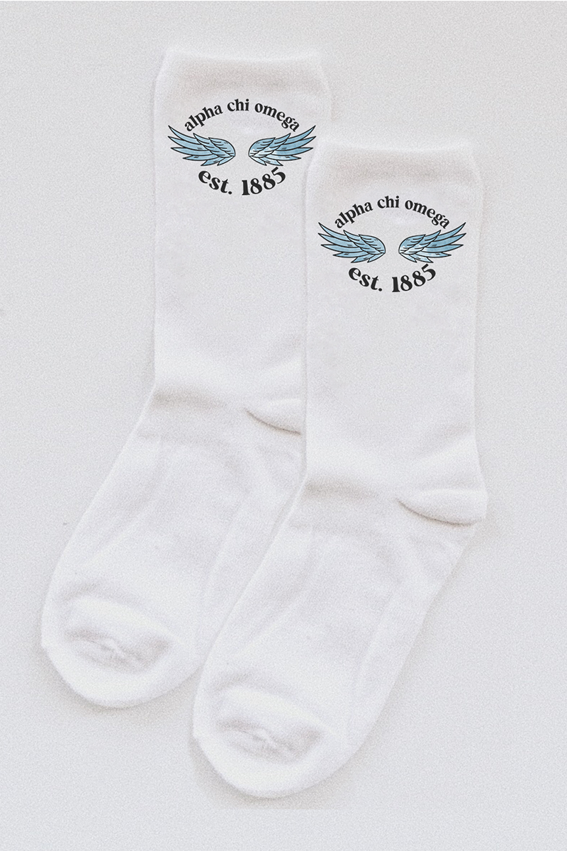Angel Wing socks - Alpha Chi Omega