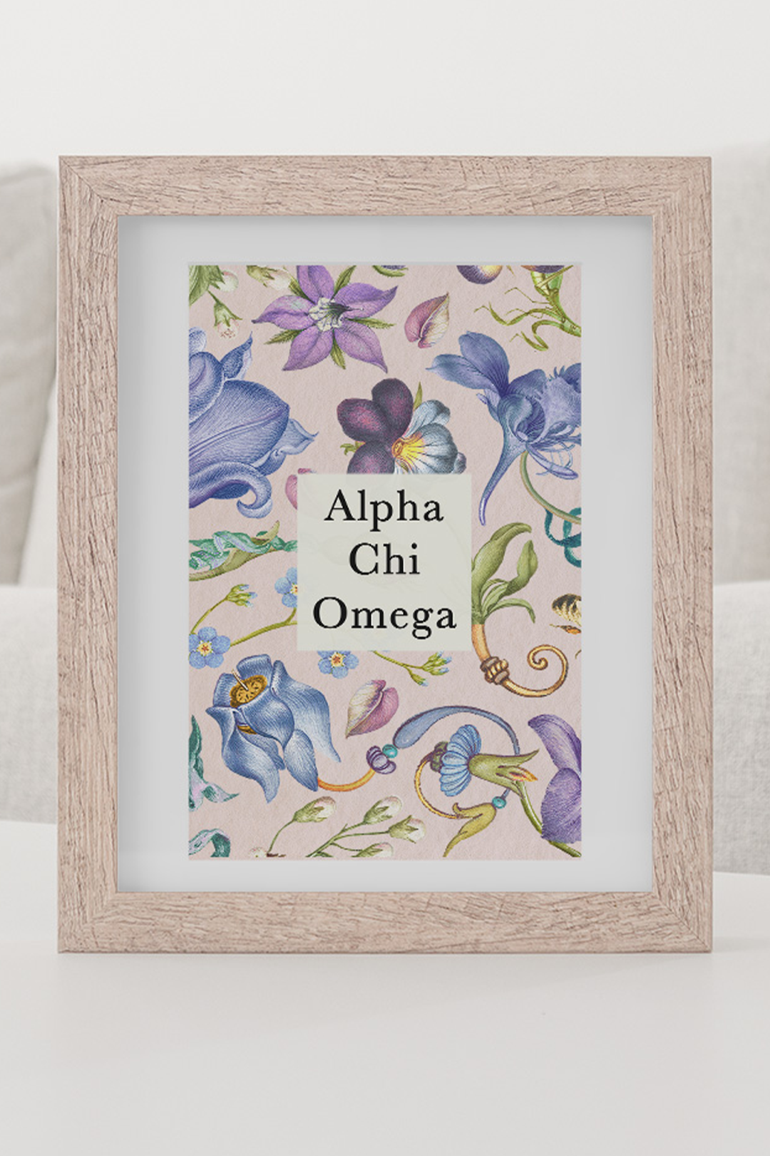 Alpha Chi Omega Art Print #1 - 8.5x11 - Spikes and Seams Greek