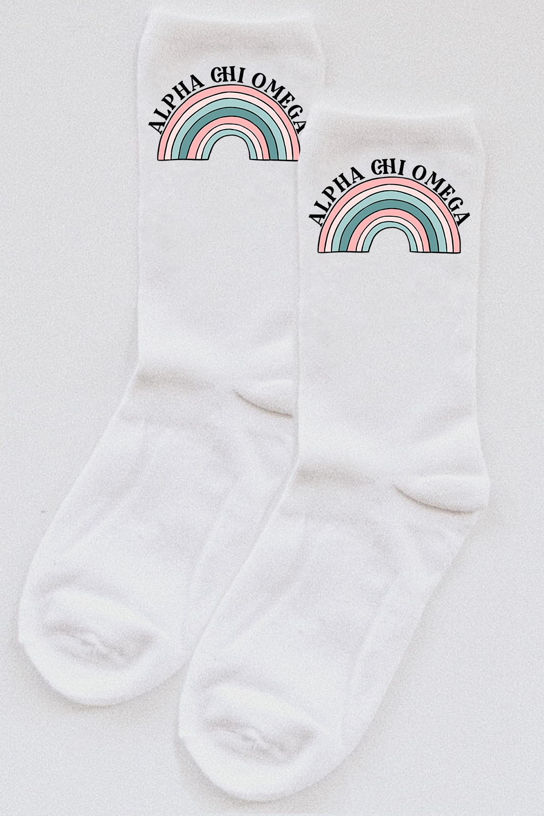 Rainbow socks - Alpha Chi Omega
