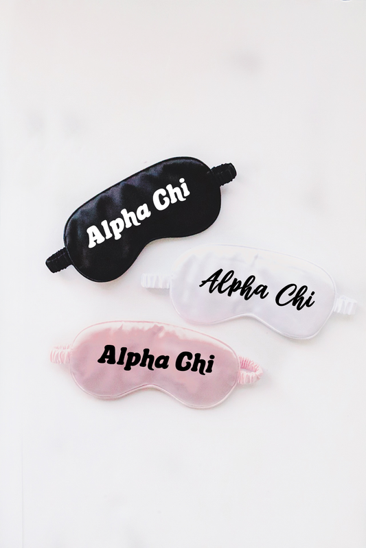 Alpha Chi Omega sleep mask - Spikes and Seams Greek