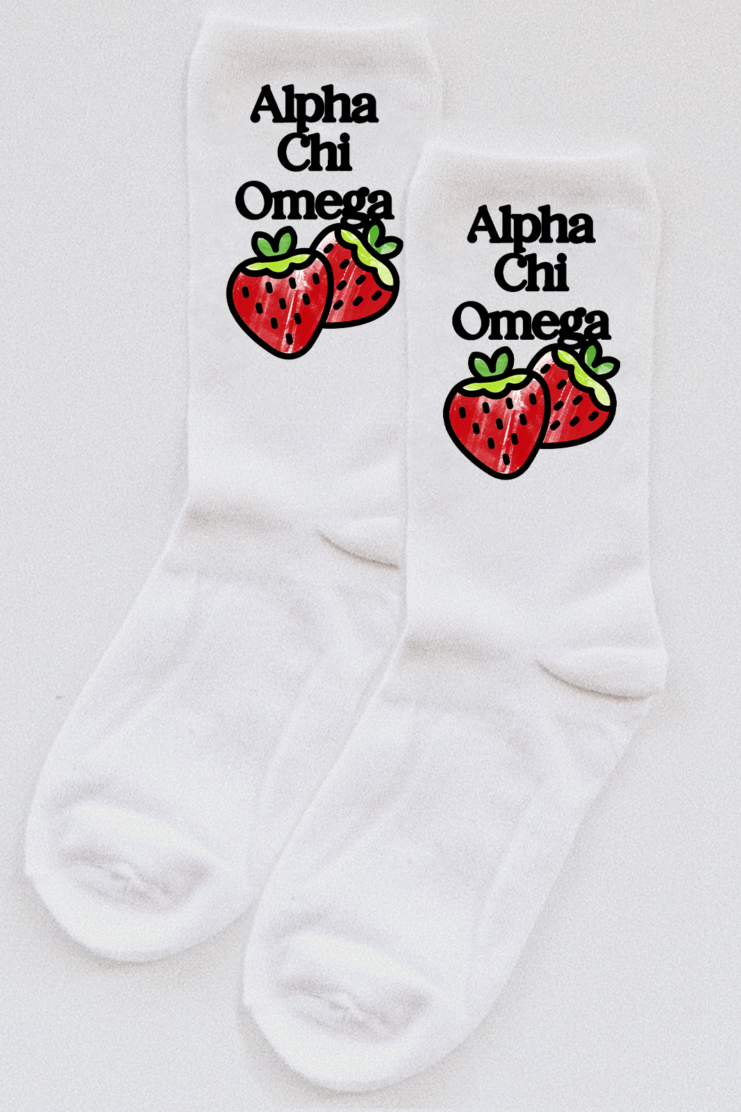 Strawberry socks - Alpha Chi Omega
