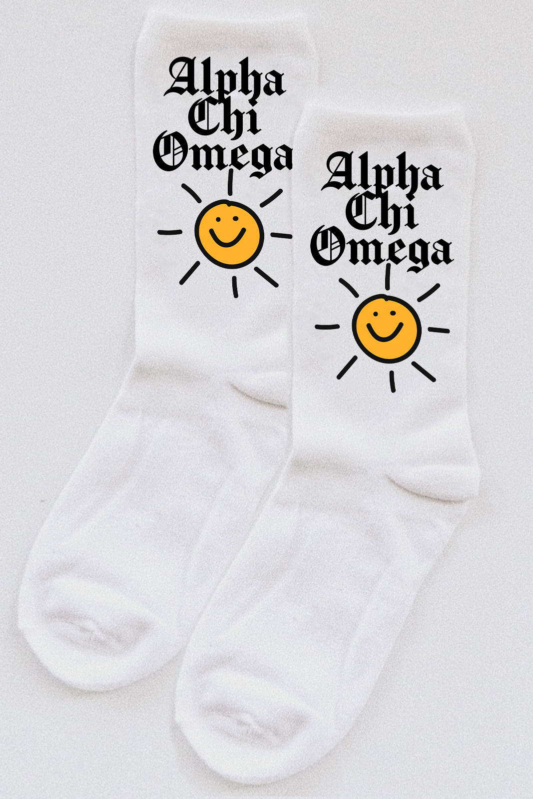 Sunshine socks - Alpha Chi Omega
