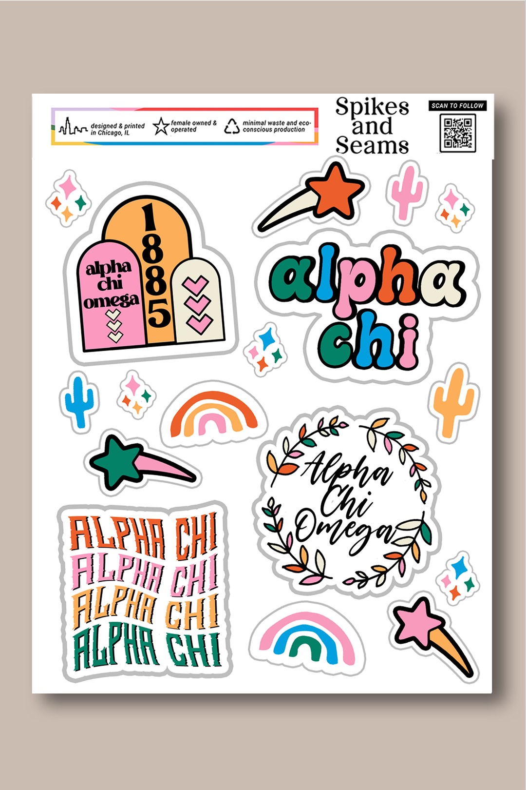 Sticker Sheet #8 - Alpha Chi Omega