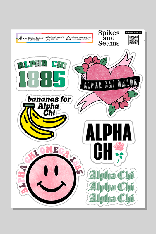 Sorority sticker set #4 - Spikes and Seams Greek