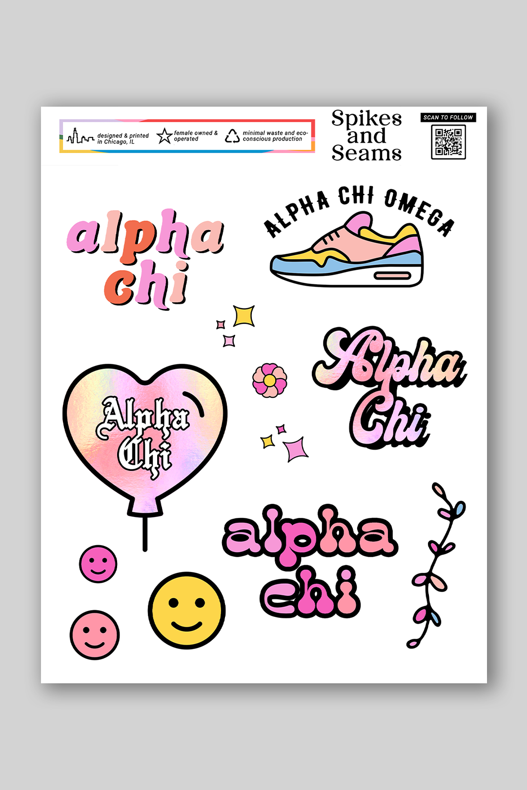 Sticker Sheet #7 - Alpha Chi Omega
