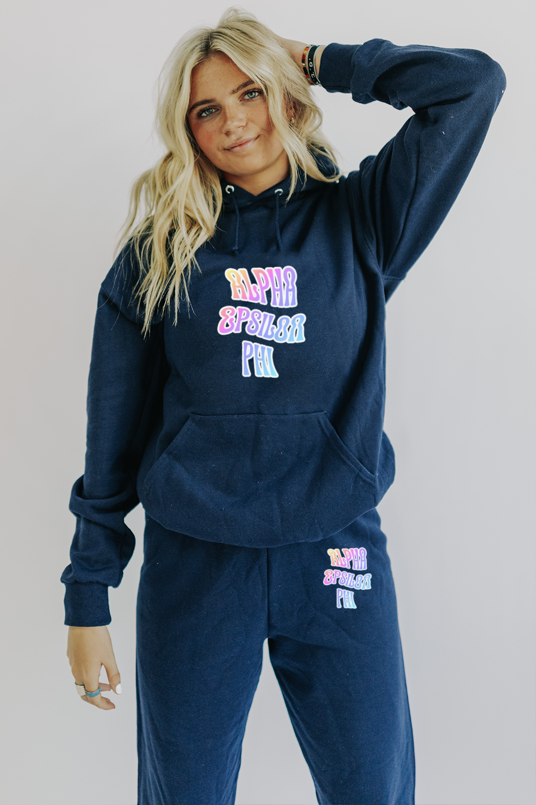 Navy sweatsuit top