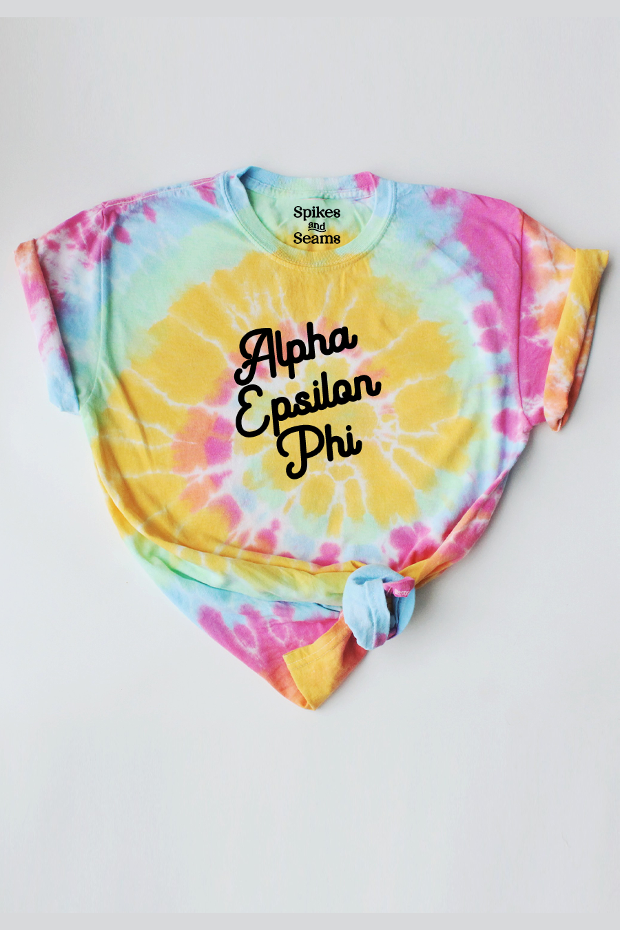 Tie Dye script tee - Alpha Epsilon Phi