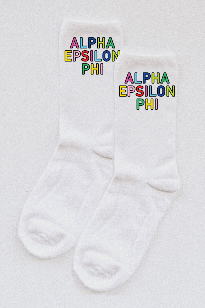 Colorful Sorority socks