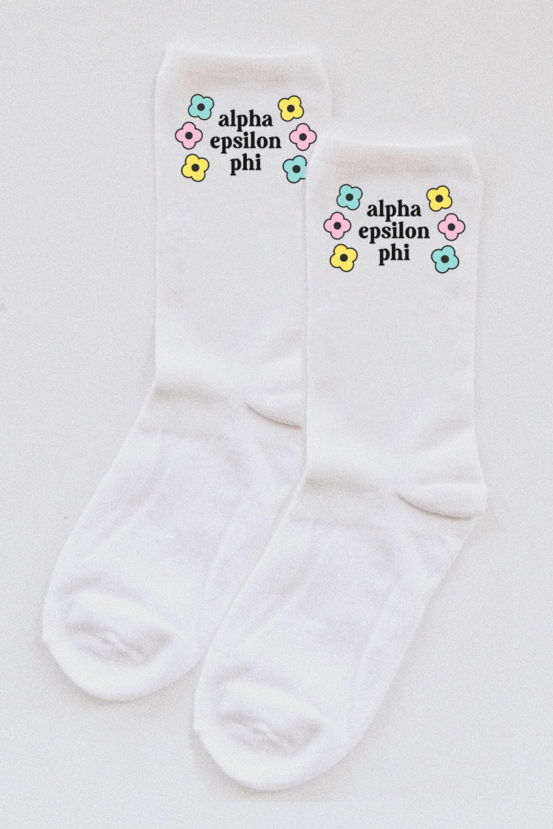 Flower socks - Alpha Epsilon Phi