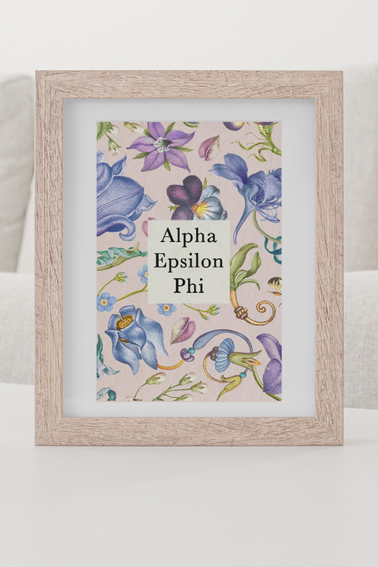 Alpha Epsilon Phi Art Print #1 - 8.5x11 inches - Spikes and Seams Greek