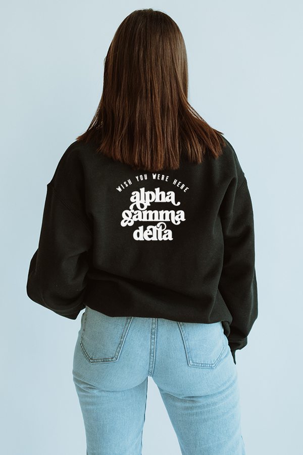Wish You Were Here sweatshirt - Alpha Gamma Delta
