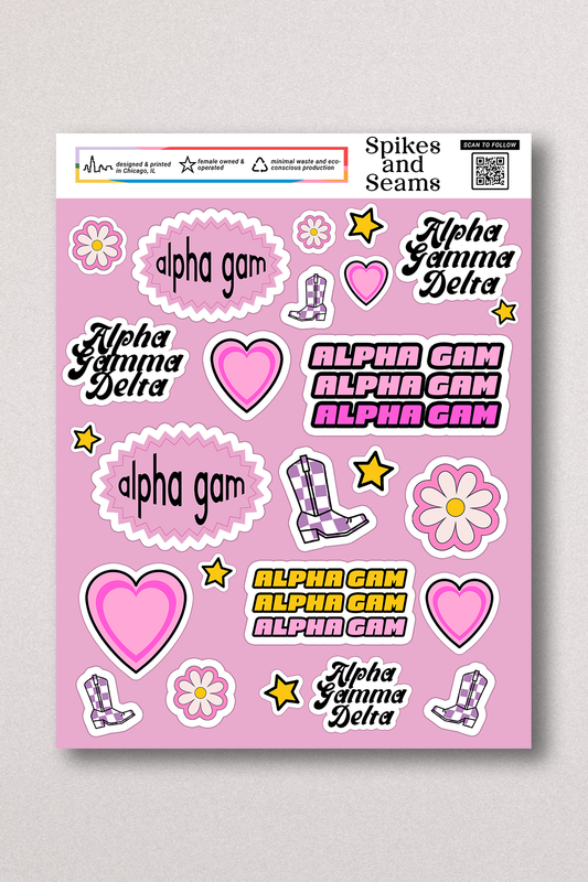 Sticker Sheet #12 - Alpha Gamma Delta