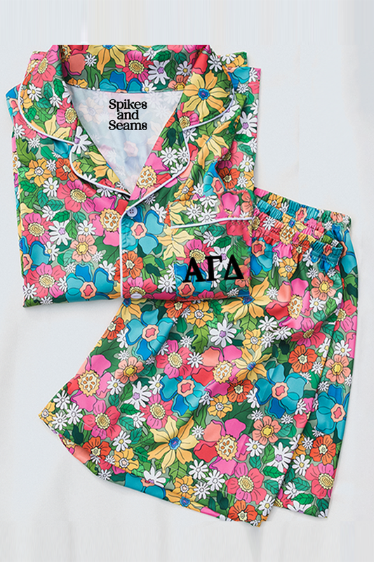 Greek Flowerland pajamas - Alpha Gamma Delta