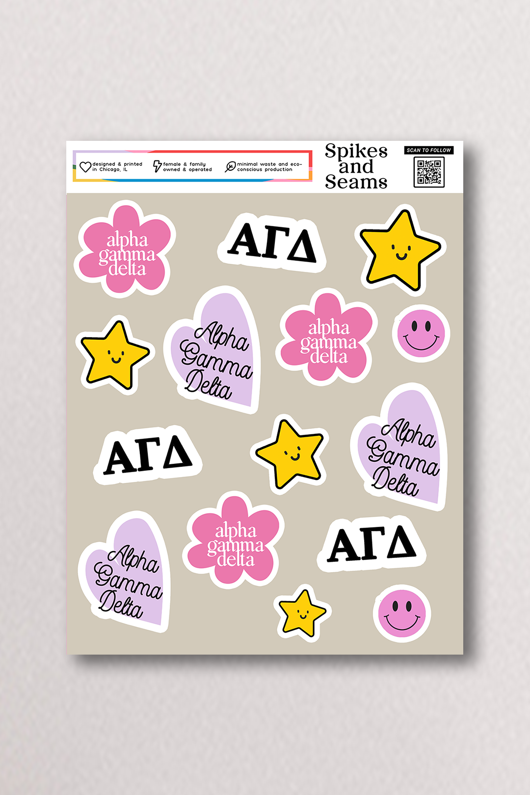 Sticker Sheet #16 - Alpha Gamma Delta