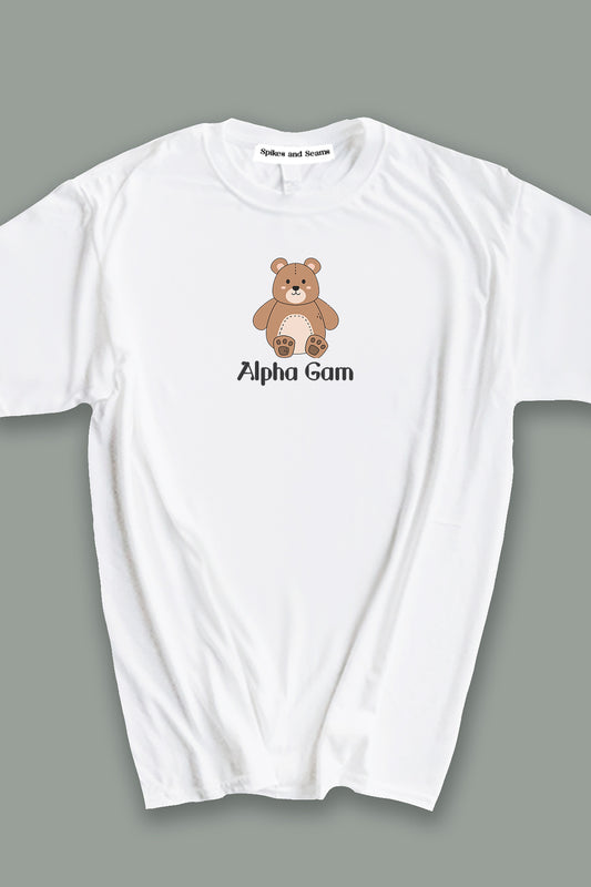 Teddy Bear tee - Alpha Gam - Spikes and Seams Greek