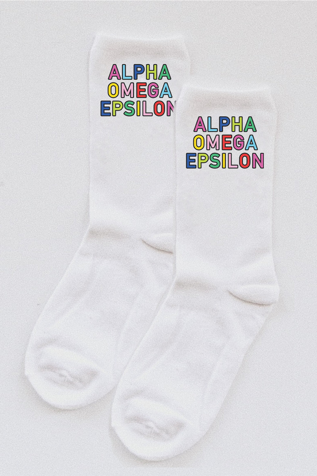 Colorful socks - Alpha Omega Epsilon