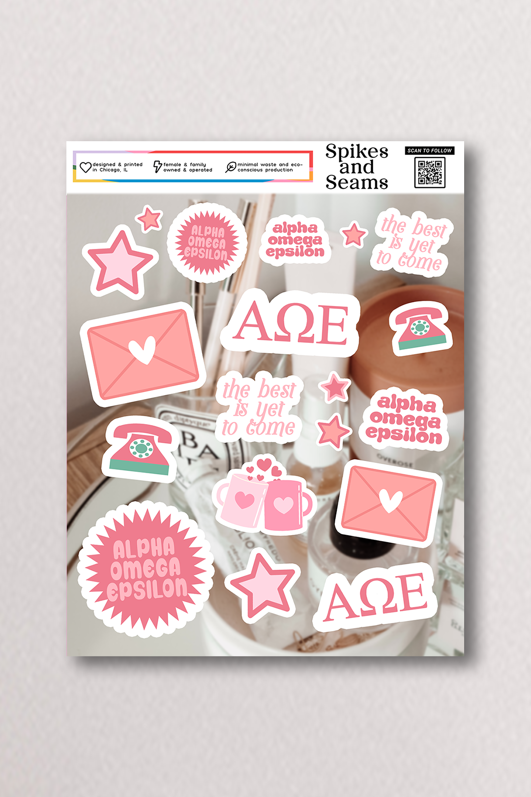Sticker Sheet #17 - Alpha Omega Epsilon