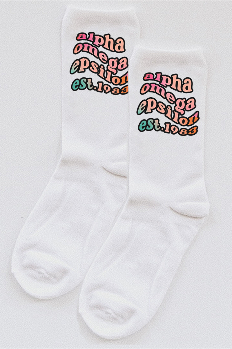 Gradient socks - Alpha Omega Epsilon