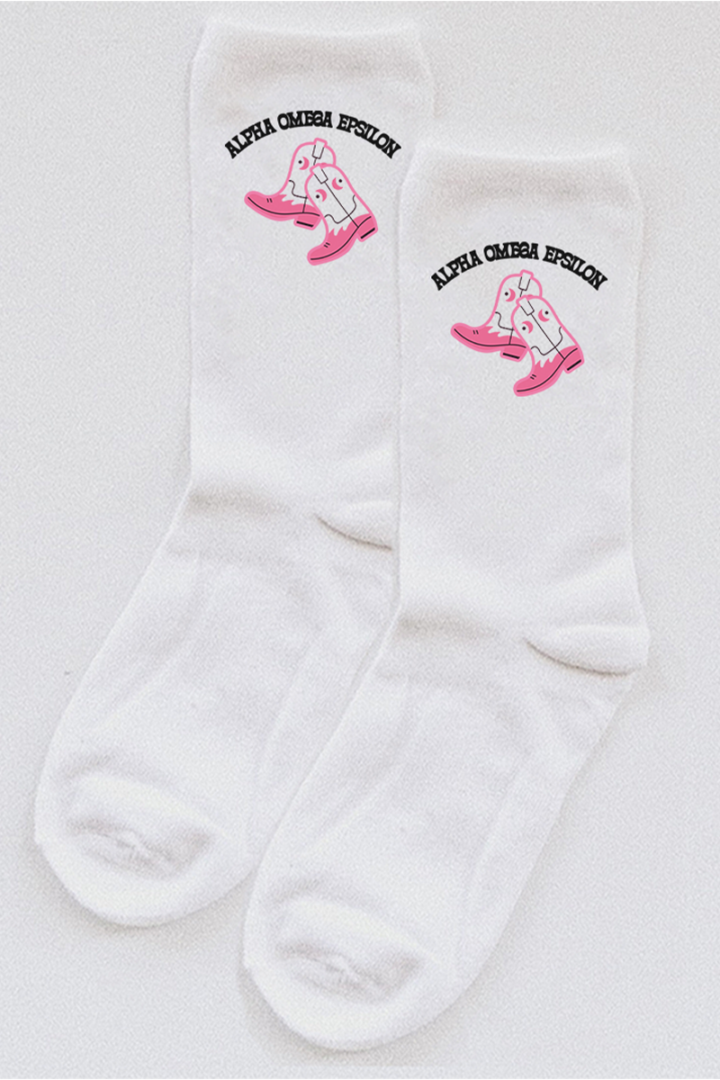 Cowboy Boots socks - Alpha Omega Epsilon