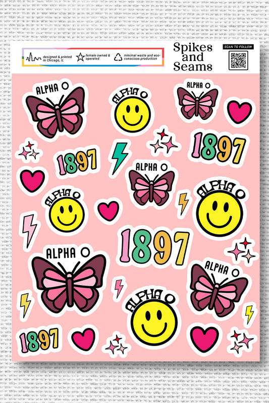 Sticker Sheet #10 - Alpha Omicron Pi