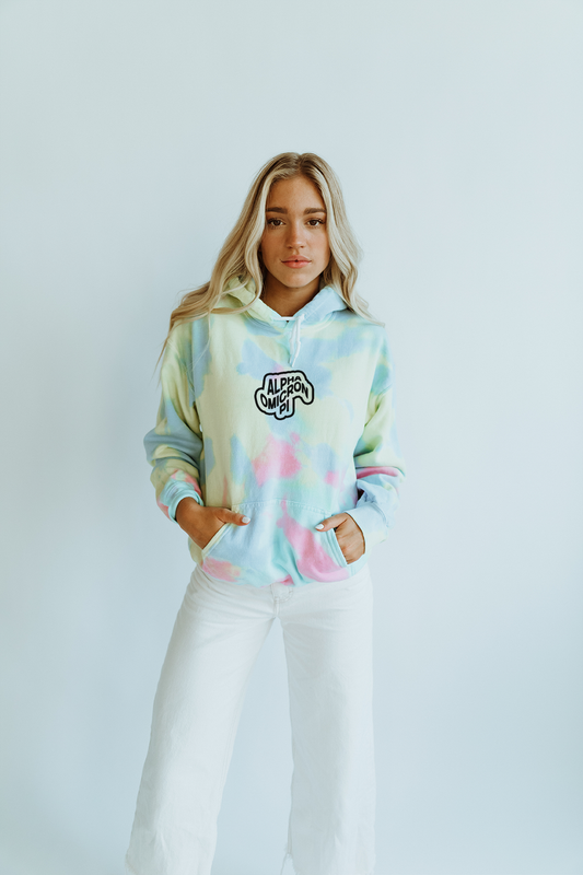 Tie Dye hoodie - Alpha Omicron Pi