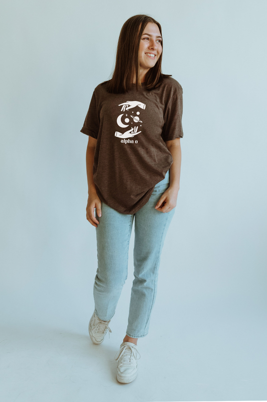 Brown tee - Alpha O