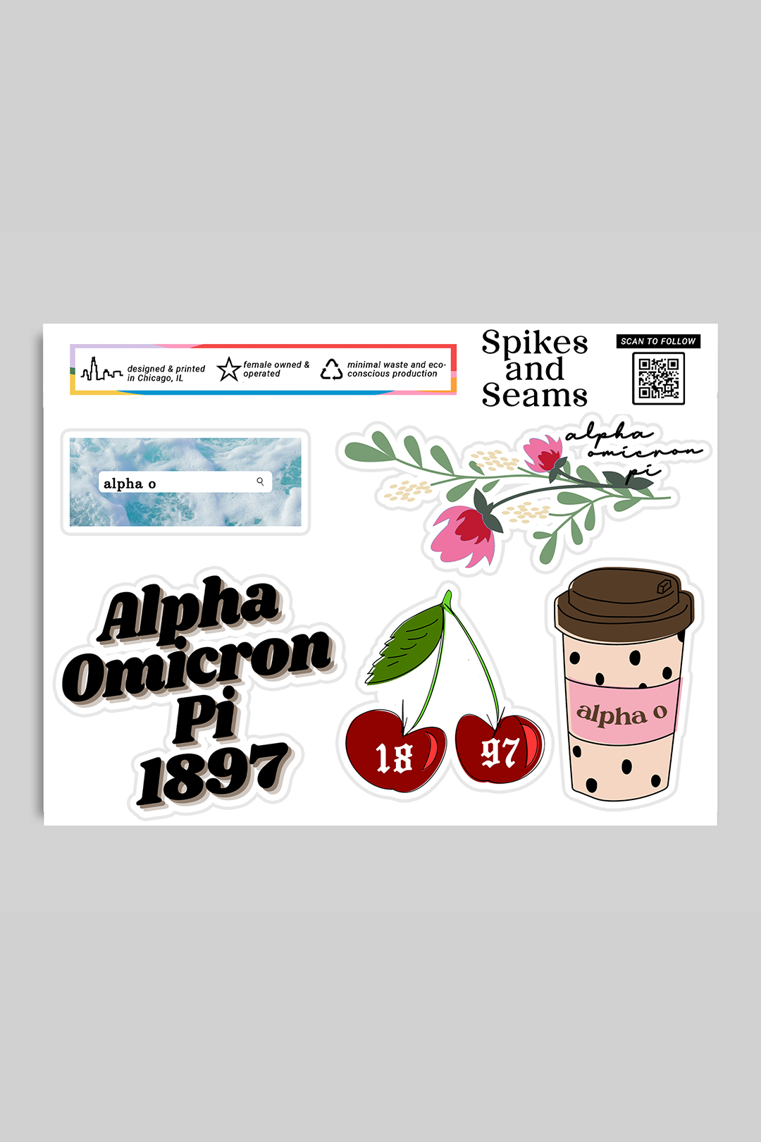 Sticker Sheet #4 - Alpha Omicron PI