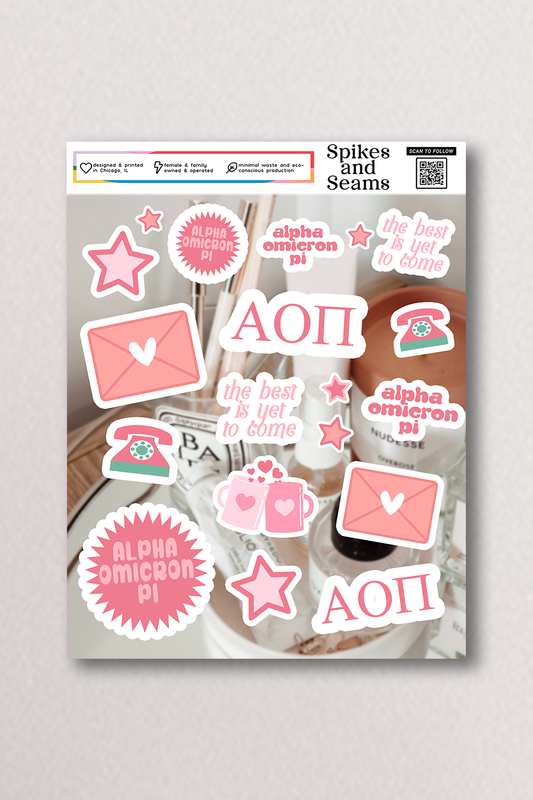 Sticker Sheet #17 - Alpha Omicron Pi