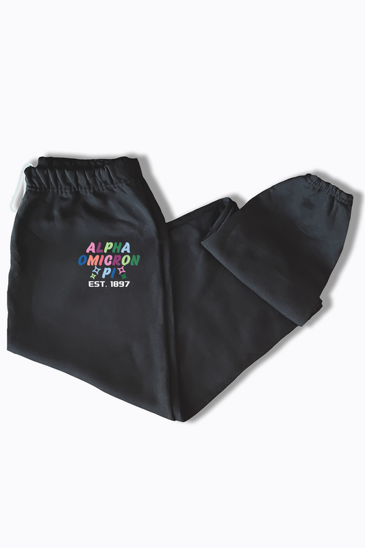 Black sweatpants - Alpha Omicron Pi