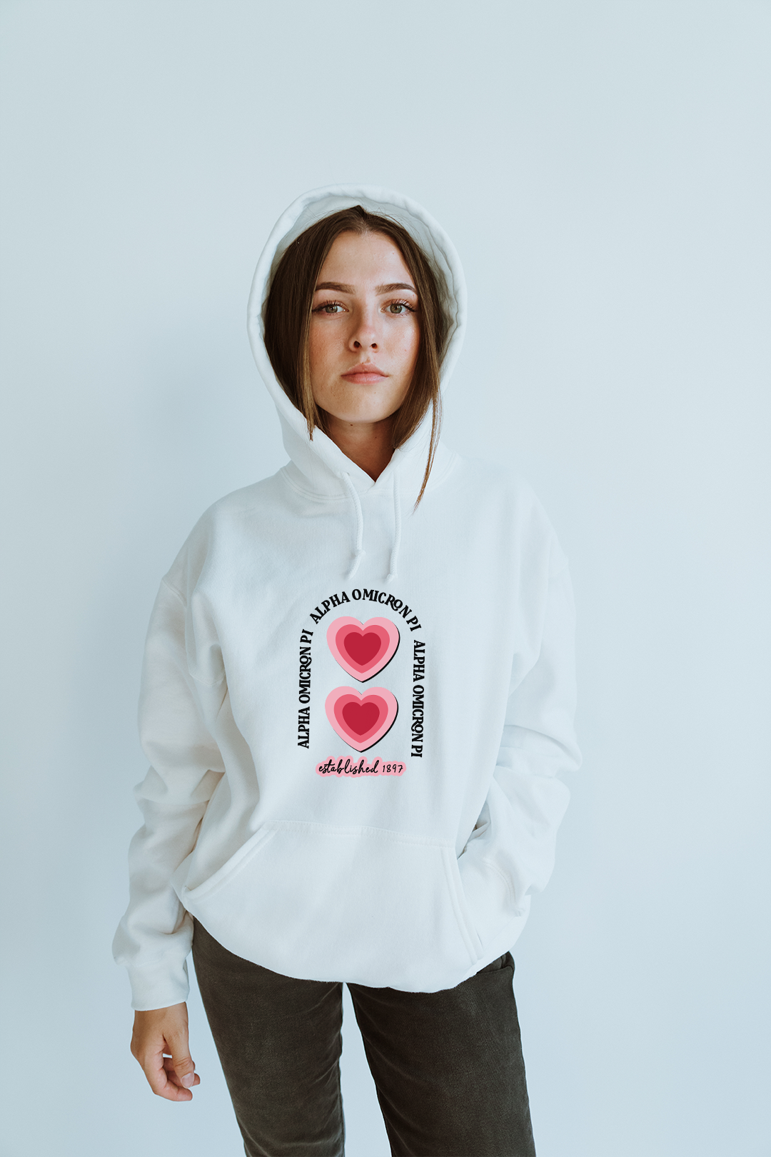 Heart Arches hoodie - Alpha Omicron Pi