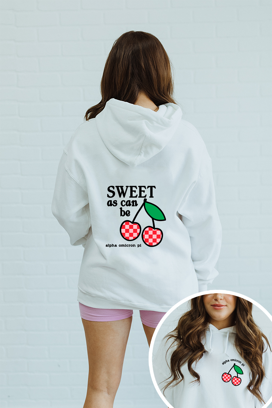 Sweet As Can Be hoodie - Alpha Omicron Pi