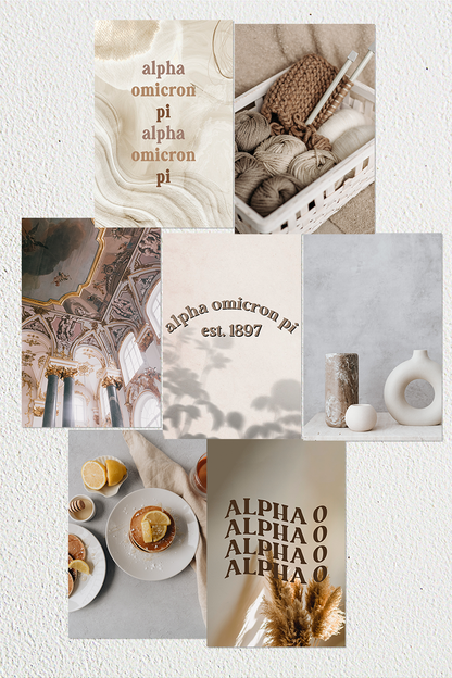 Collage kit #2 - Alpha Omicron Pi - Spikes and Seams Greek