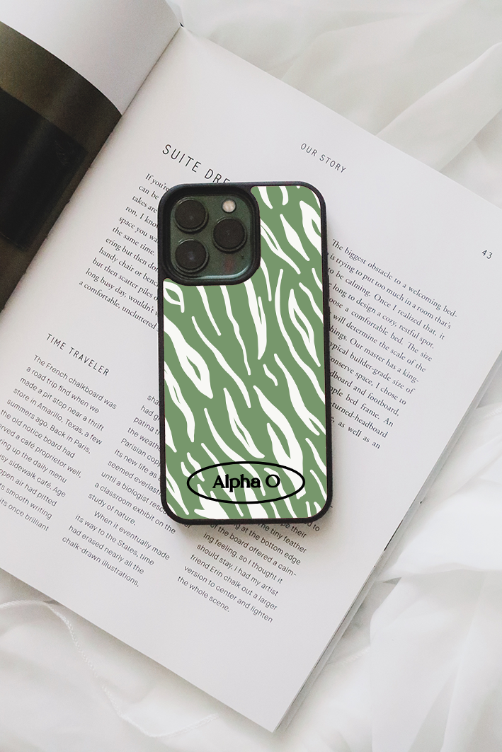 Zebra print iPhone case - Alpha Omicron Pi