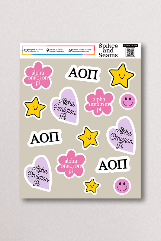 Sticker Sheet #16 - Alpha Omicron Pi