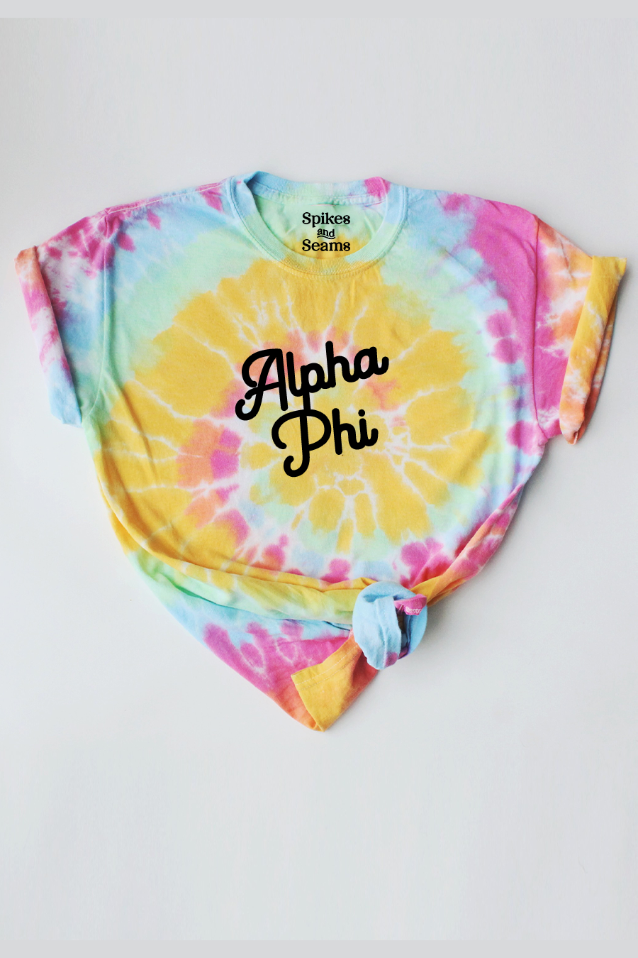 Tie Dye script tee - Alpha Phi