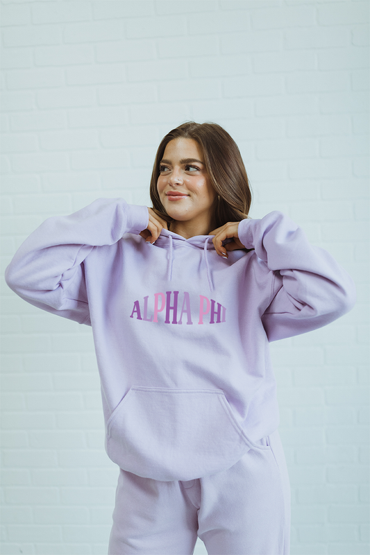 Lilac hoodie - Alpha Phi