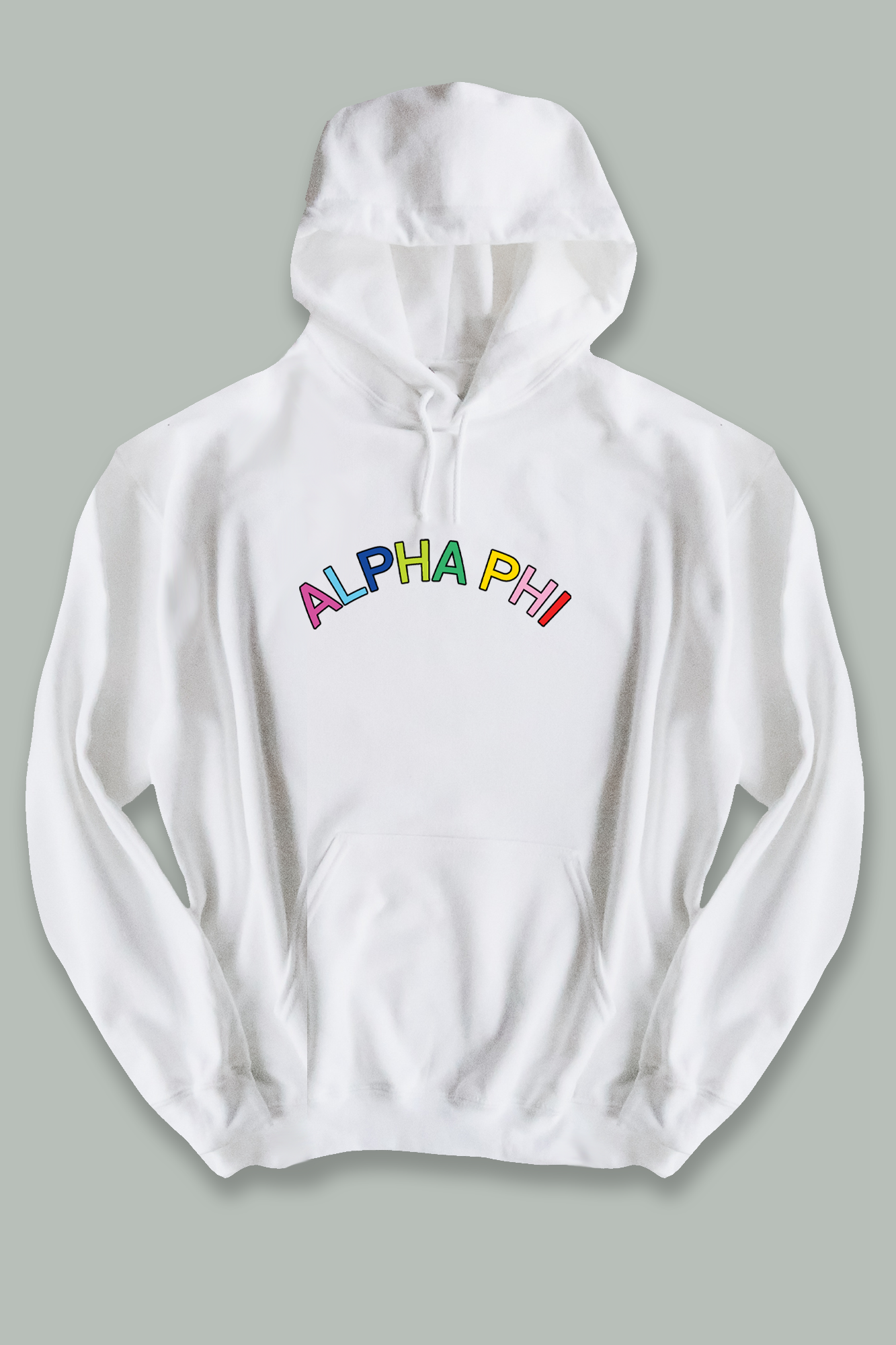 Colorful text hoodie - Alpha Phi